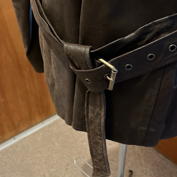 Leather jacket by Pacific Trail,size XL. Quilt lined, warm. Blazer style. - Picture 5 of 11